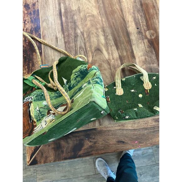 Anne Ormsby Sun Sand Golf Holiday Canvas Swimming Beach Tote Bag - Picture 4 of 14